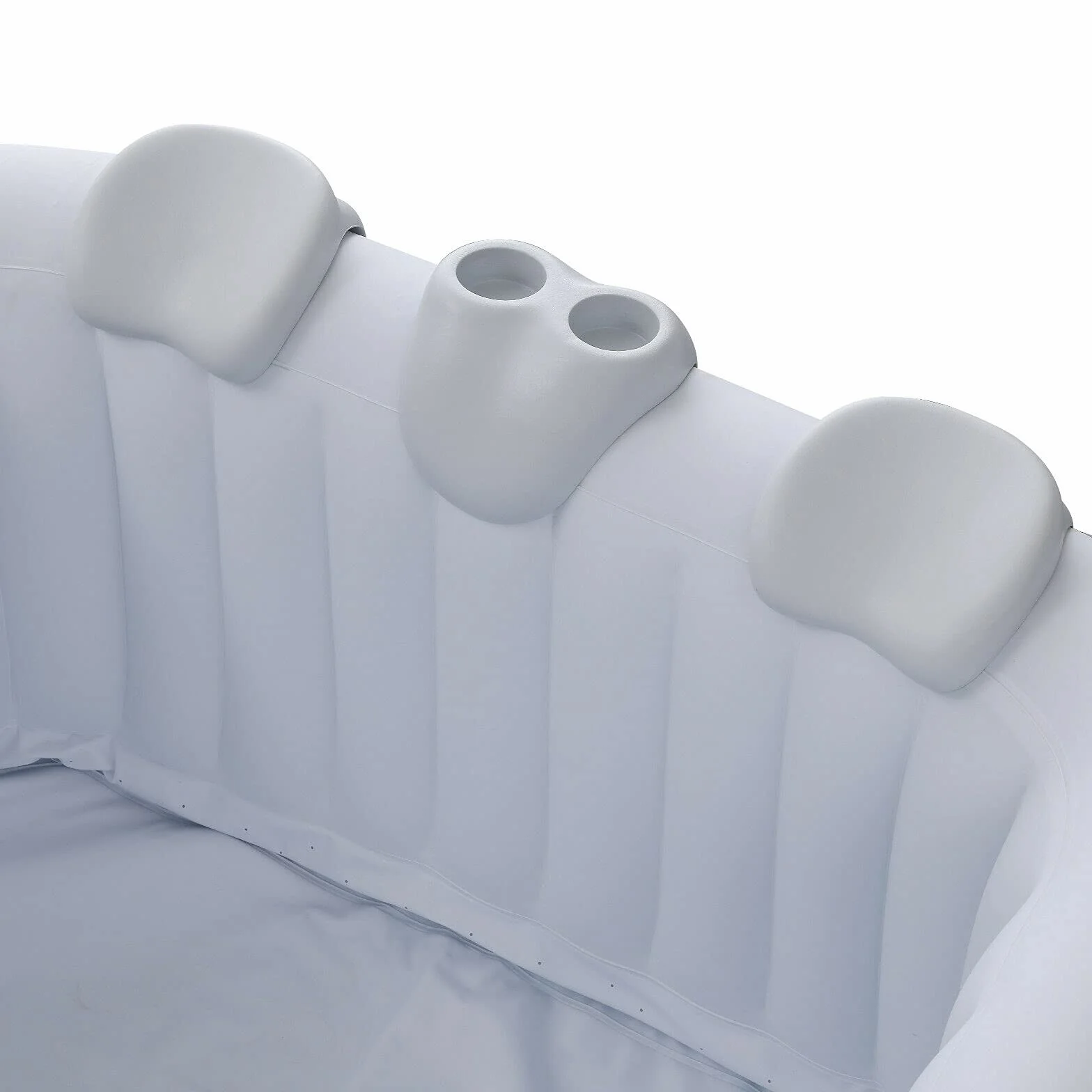 Arebos Komfort-Set 2 Nackenkissen + Getränkehalter für Whirlpool | weiß | 100% wasserdicht | ergonomisch geformt | PU Schaum