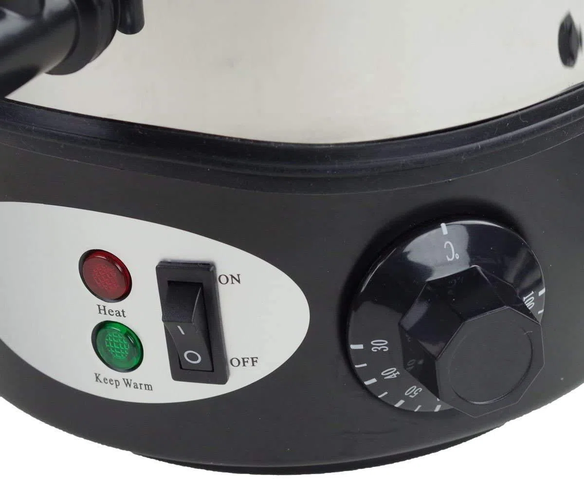Glühweinkocher Glühweinkessel 8L 1800W mit Füllstandsanzeige, individuell und mobil nutzbar, Silber, ca. 29 x 49 cm, 8 Liter Fassungsvolumen, 1800W, 220-240V 50Hz, Warmhaltefunktion
