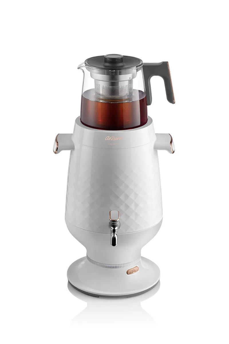 Arzum Samowar AR3083 Teebereiter, schwarz | Weiß