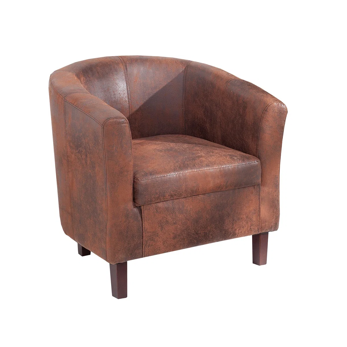 Riess Ambiente Design Sessel Hemingway Whisky-braun Massivholzbeine Kolonialstil Cocktailsessel Polstersessel