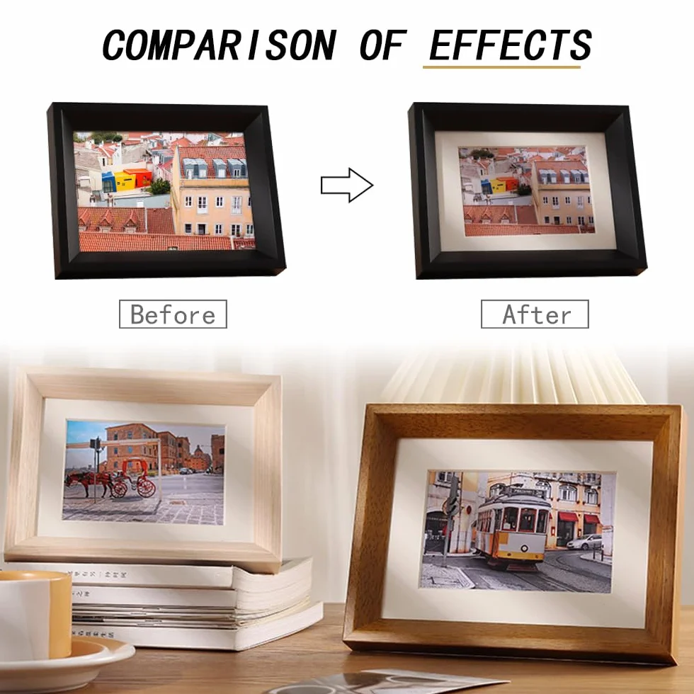 20 Stück Passepartout, 1 mm Weiß Passepartout 2 Größen Bild-Fotorahmen-Halterungen Matten Bild Foto Rahmen Halterungen Matten für Zuhause, Studio, Kunstwerke, Gemälde, Fotoarbeiten