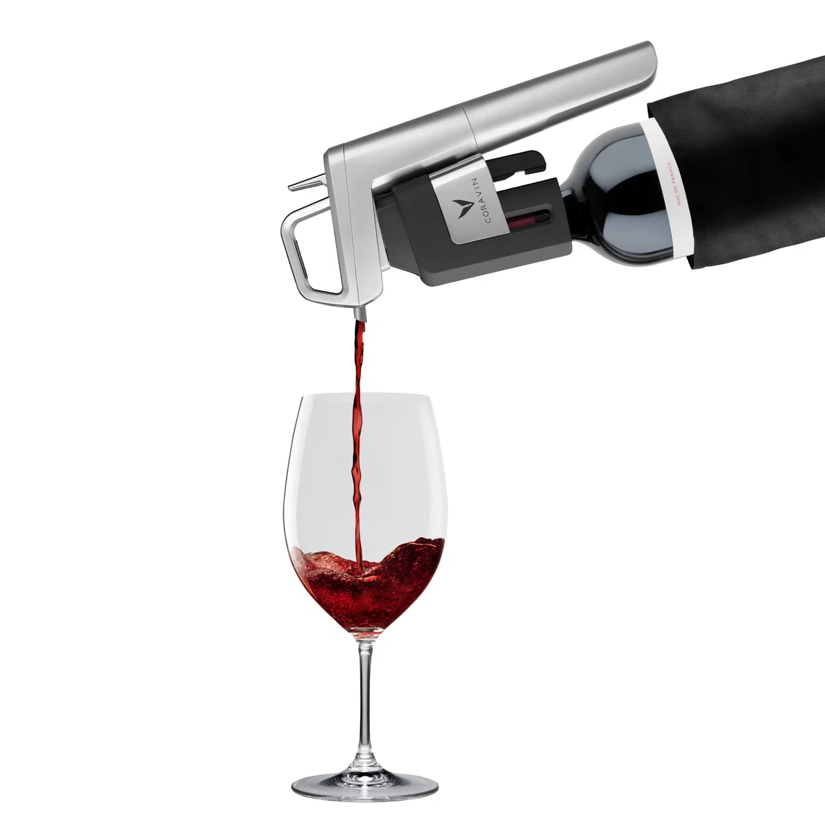 Coravin Timeless Six+ Weinkonservierungssystem | Einfach zu Bedienen & Schützt Wein vor Oxidation für 2+ Jahre | Inkl. Weinbelüfter & Tragetasche, Silber