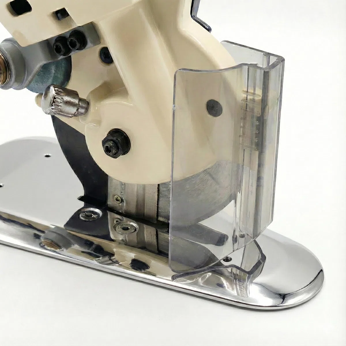 KATSU Elektrischer Industrieller Stoffschneider 220V 200W, Klingengröße 100mm und 25mm Maximale Schnittdicke, Ideal für Stoff Textil-Lederpapier, mit Ersatzklinge 103915
