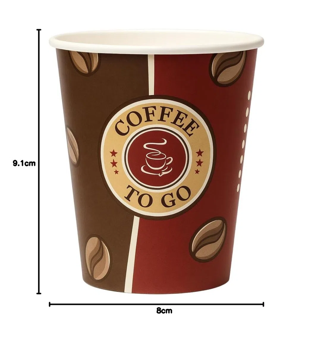 FALAMBI 1000 Stk. Kaffeebecher Coffee to go, Pappbecher 200 ml, 8oz - Made in Germany | Einwegbecher zum Mitnehmen | Papierbecher Für Heiß- & Kaltgetränke