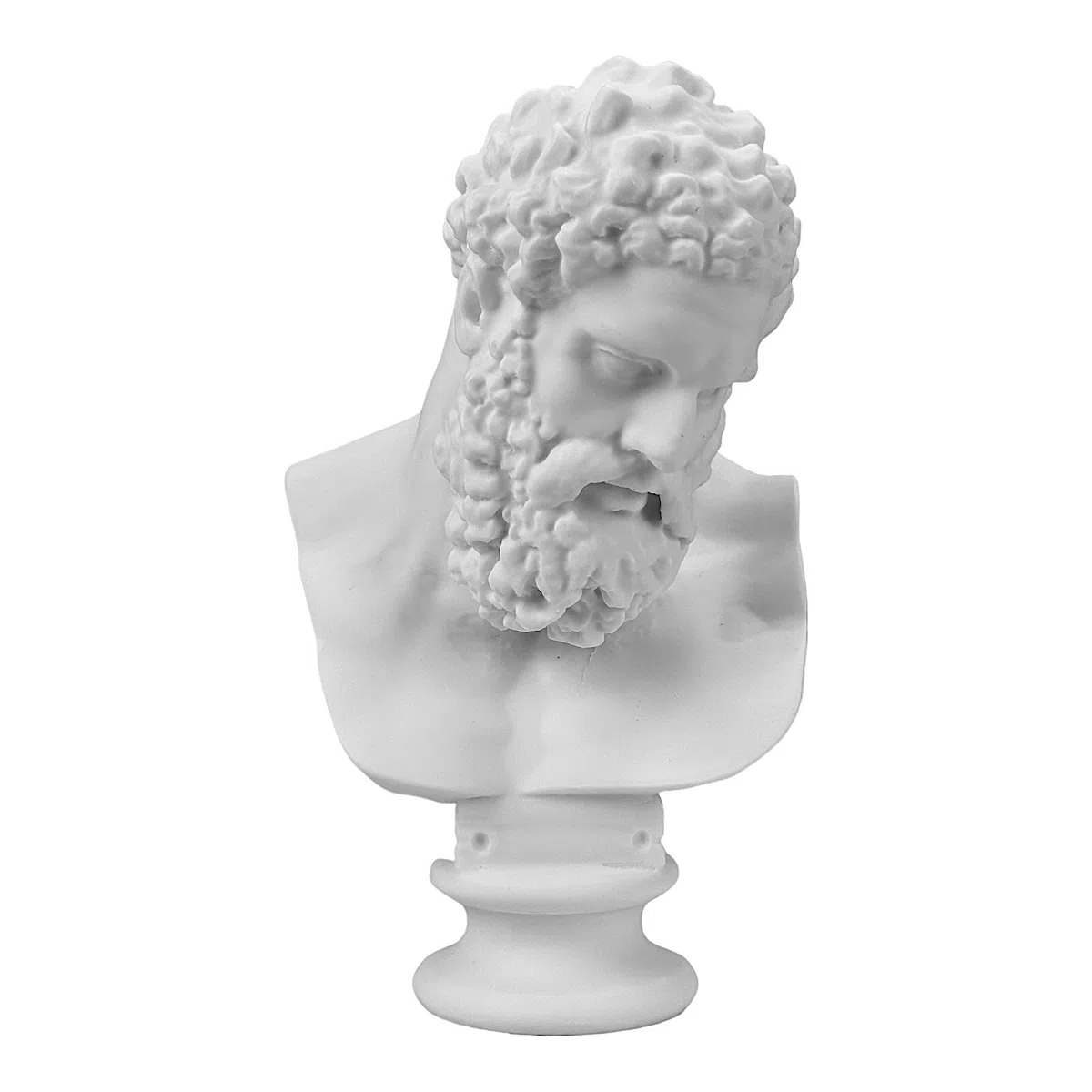 Farnese Hercules Büste griechische Statue Skulptur Gussmarmor Kopie 19,8 cm