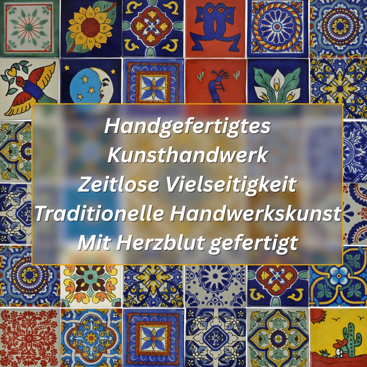 Tumia LAC Handgefertigte Mexikanische Talavera Fliesen Authentischer Stil Natalia Keramikfliesen für Kunsthandwerk, Küchenrückwand, Wandfliesen und Heimwerker Projekte