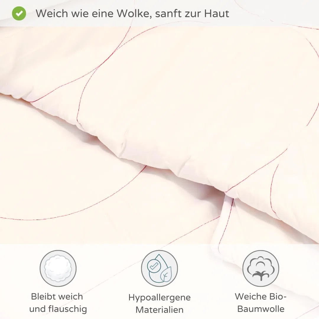 Schafwolldecke - Bettdecke aus Bio Baumwolle - 4 Jahreszeiten - Verschiedene Größen - Atmungsaktiv & weich - Woll Bettdecke mit Swisswool Füllung (290g/m2) - Hochwertiges Ganzjahr Duvet