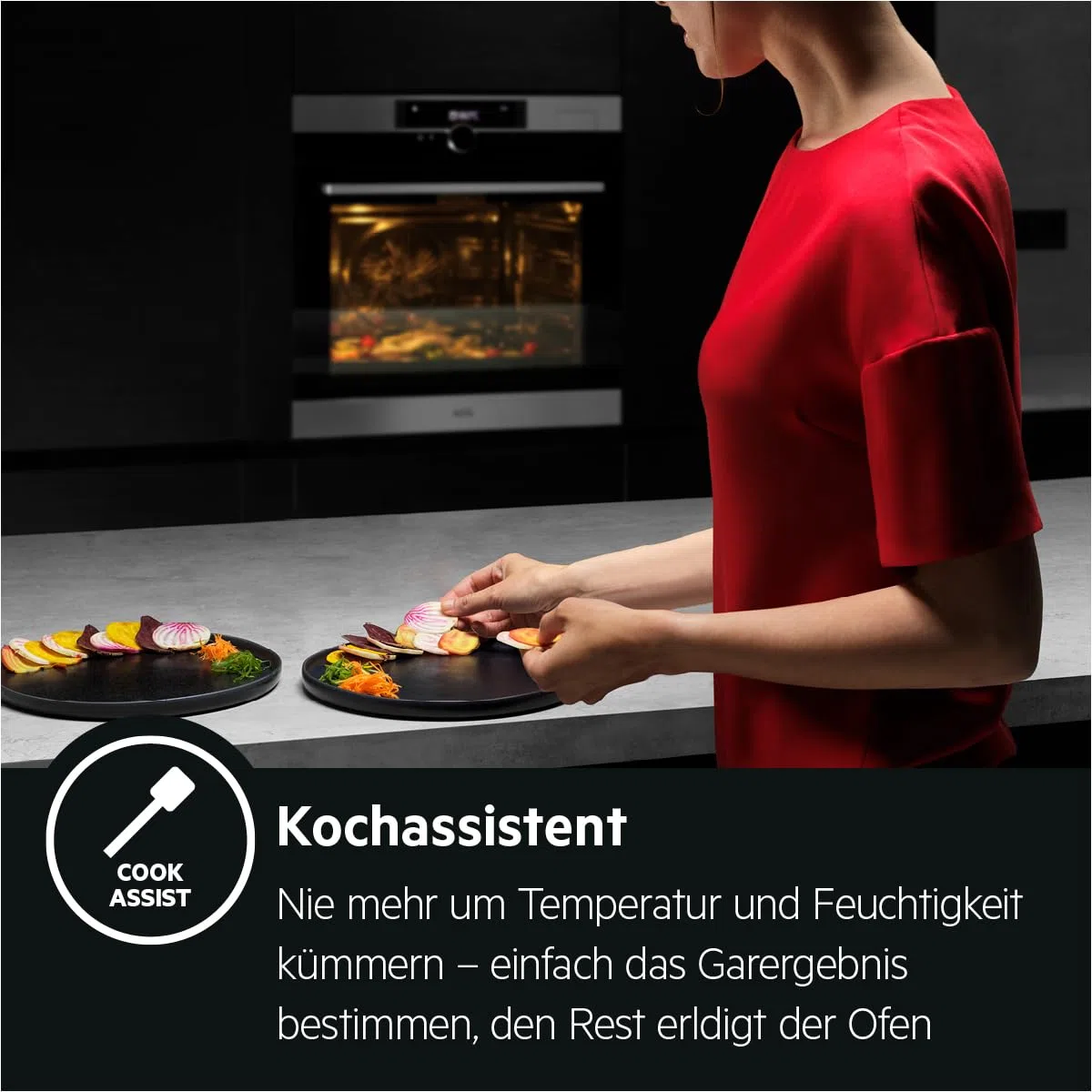 AEG BSE79228BM Dampfbackofen / Serie 9000 mit SteamPro / Dampfreinigung / Kerntemperatursensor / Touch-Bedienung / Grill / Display mit Uhr / Kindersicherung / A++ / Edelstahl mit Antifingerprint