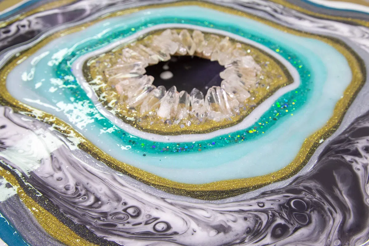 MASTERCAST 1-2-1 Epoxidharz mit Härter Set zum Gießen 400 g für Fluid-Painting | glasklar und UV stabilisiert | Clear Epoxy Casting Pouring Resin | 2K Gießharz farblos für DIY Kunst Leinwand Holz Glas