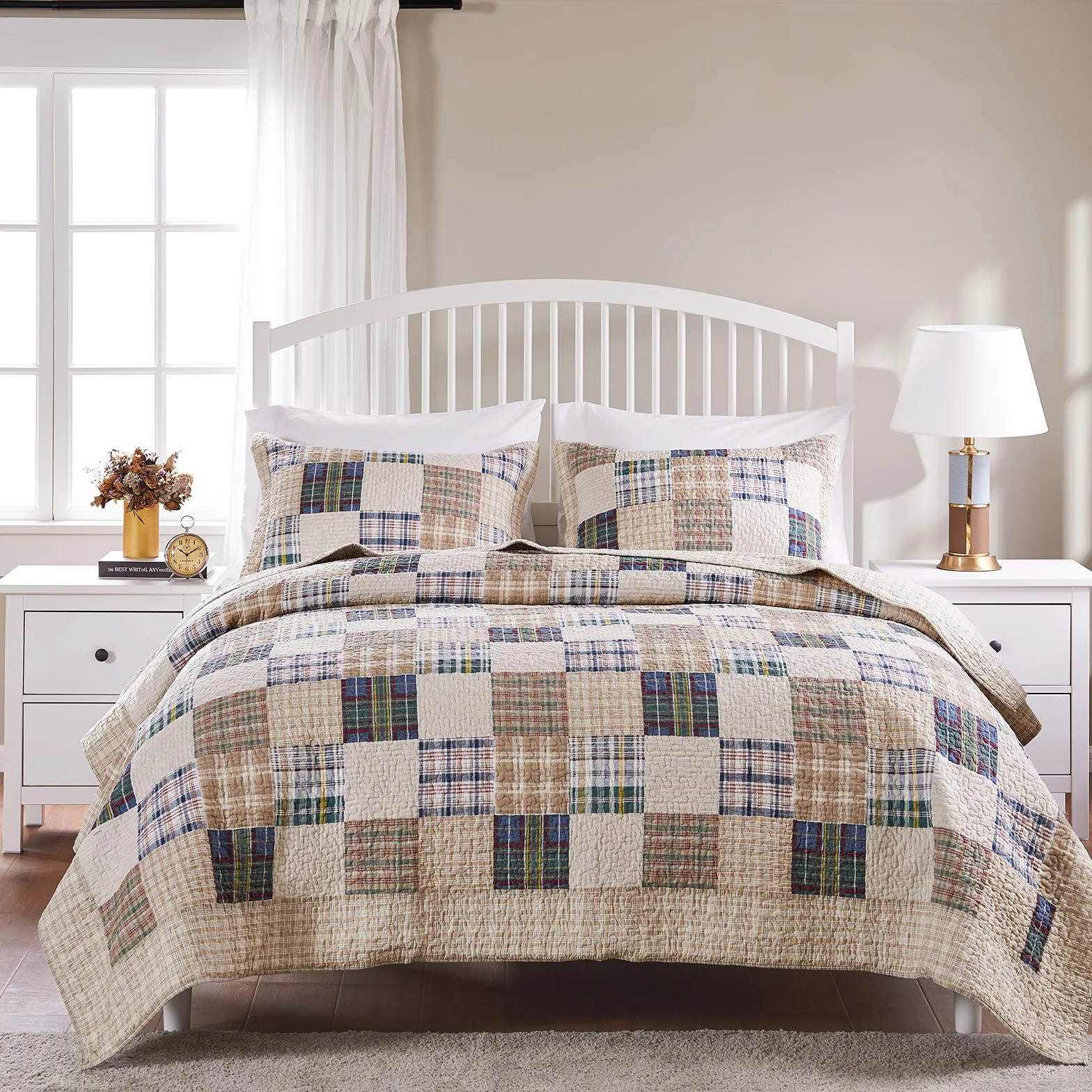 Greenland Home 2-Piece Oxford Quilt Set, Twin, Multicolor