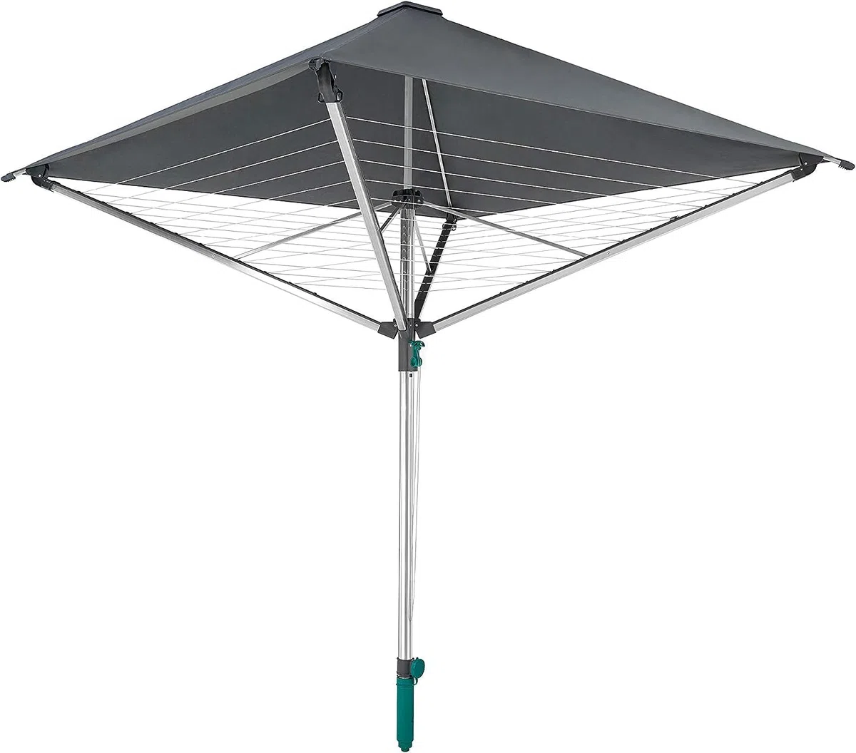 Leifheit Wäschespinne LinoProtect 400 wasserdichtes Dach Aluminium Wäscheständer Bodenhülse
