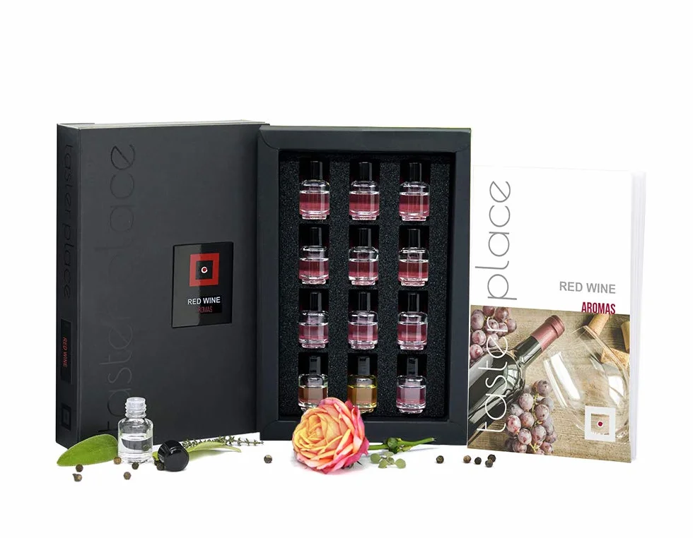 Rotwein Aroma Set - TASTERPLACE - Englische Version - Verkostungstool - für Sommeliers und Weinliebhaber