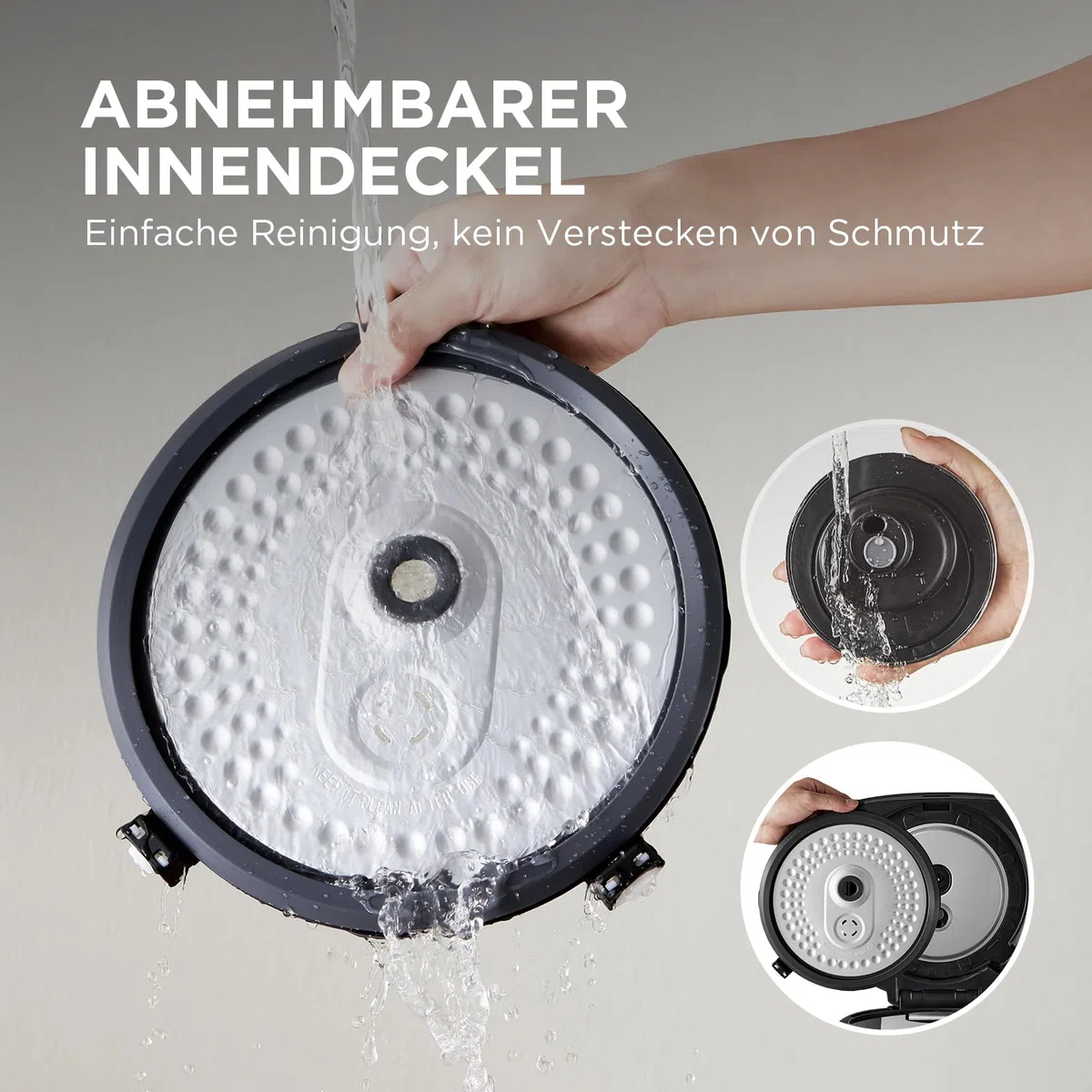 Midea Reiskocher, Multikocher mit 11 Programme, Rice Cooker 5 L für 2-10 Personen, Slow Cooker & Dampfgarer mit 24h Warmhaltefunktion, Timer, inkl. Dämpfeinsatz, Löffel & Messbecher, Schwarz & Silver