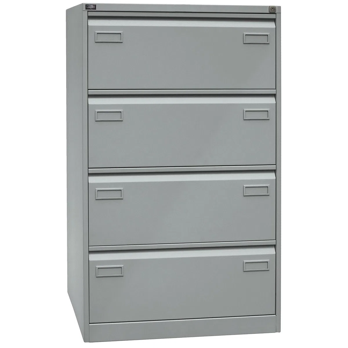 BISLEY Light Hängeregistraturschrank, doppelbahnig, DIN A4, 4 HR-Schubladen, Metall, 355 Silber, 62.2 x 80 x 132.1 cm