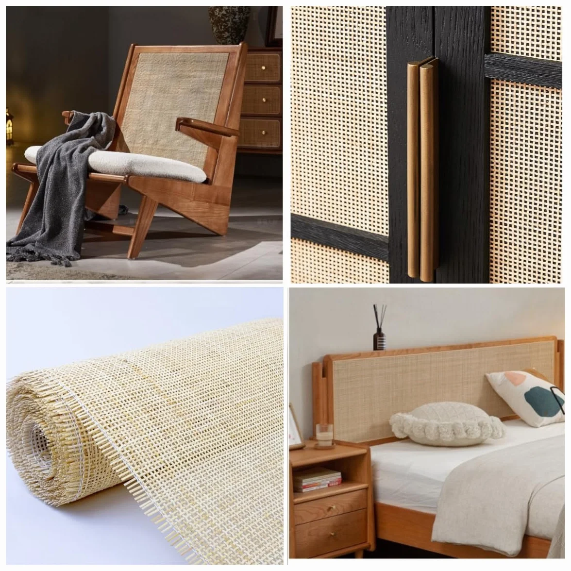 Natürliches Rattan, Wiener Geflecht Meterware, Wiener Geflecht Rattan Meterware, 60 x 250cm Rattan Geflecht, Rattan-Gurtband lampenschirm Rattan Rolle, Cane webbing DIY Deko Stuhl Upcycling-Möbel