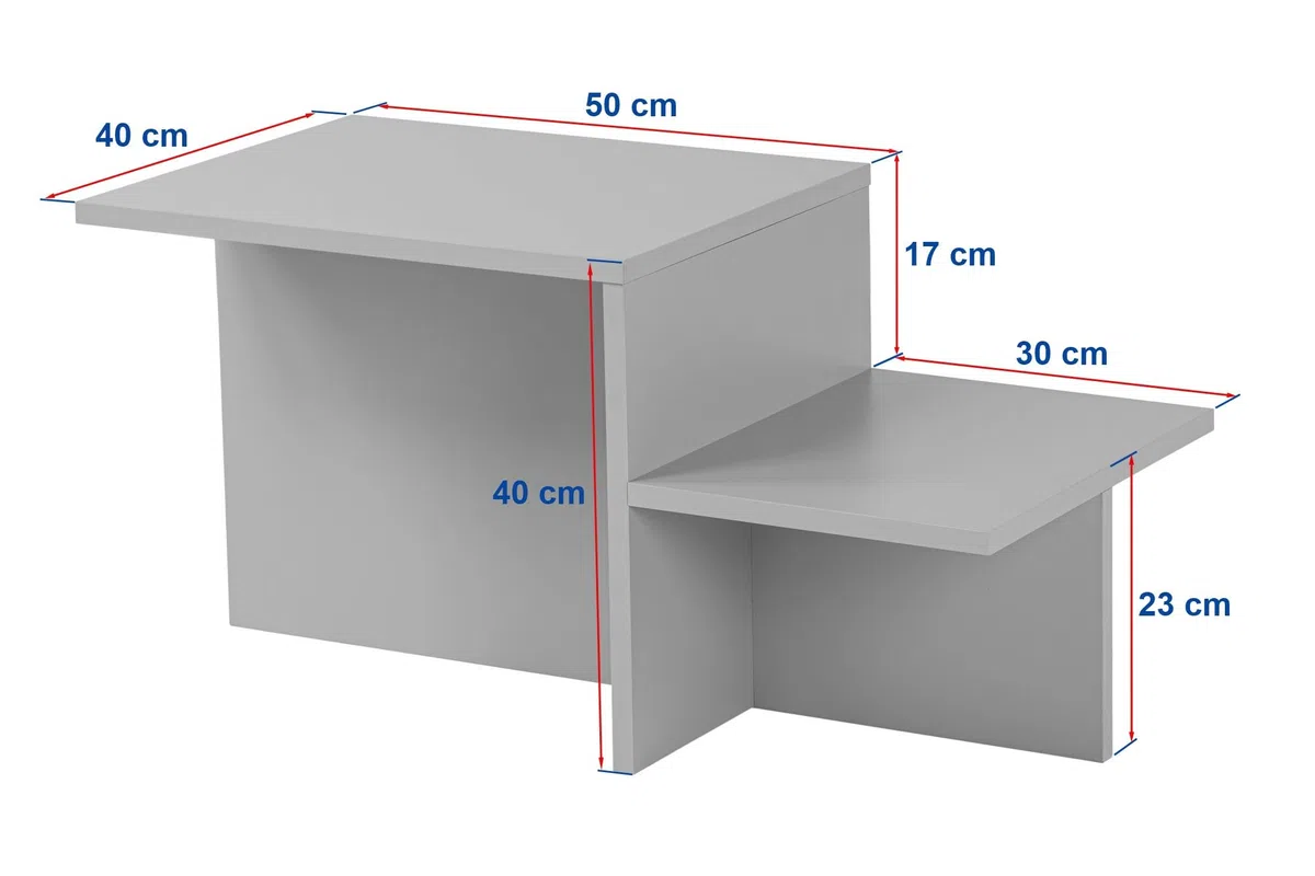 Moderner rustikaler Couchtisch, Travertin, 80 x 40 x 40 | aus 100% melaminbeschichteter Spanplatte, Stärke: 18 mm | perfekt für modernes Homeoffice & Arbeitszimmer, Elegantes & funktionales Design
