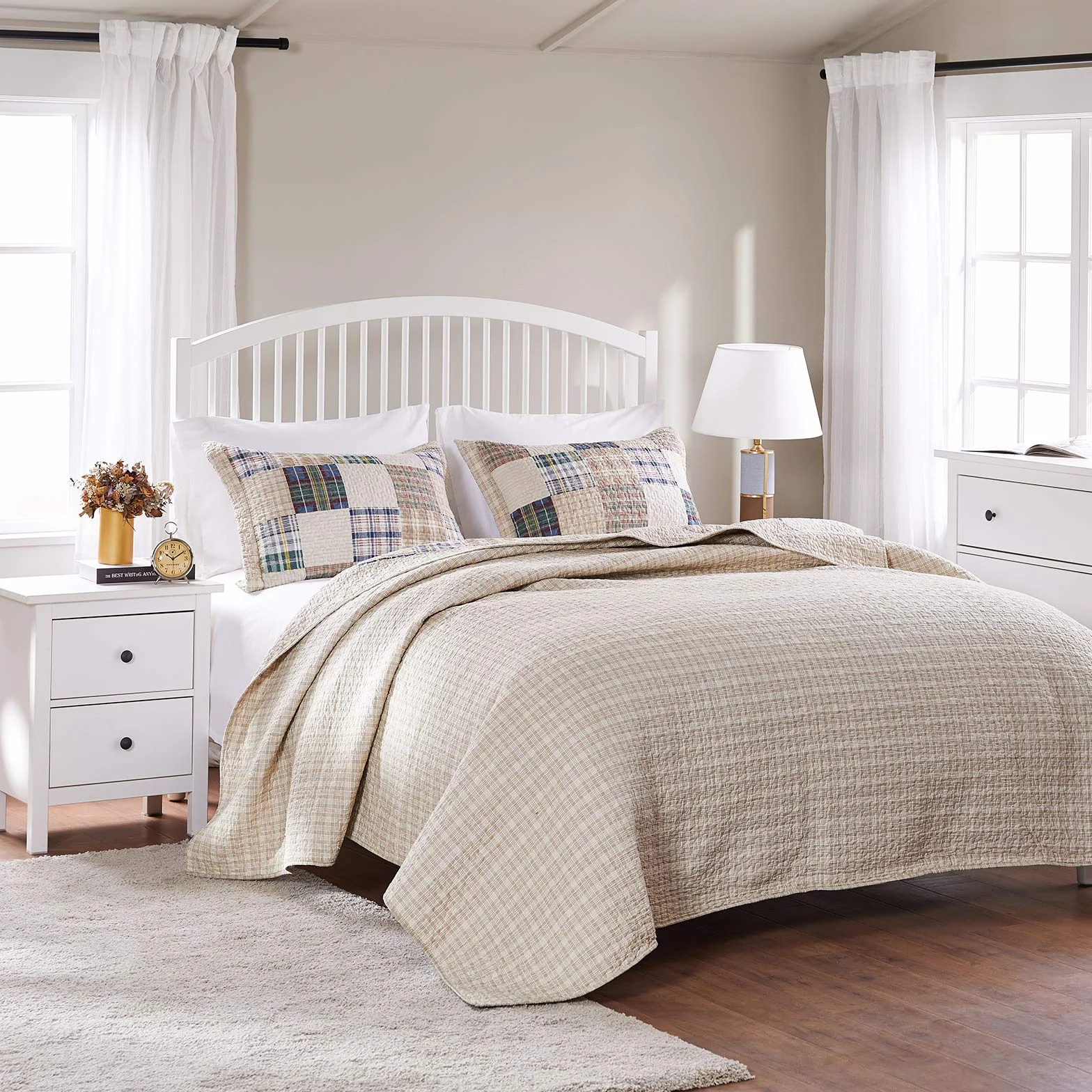 Greenland Home 2-Piece Oxford Quilt Set, Twin, Multicolor