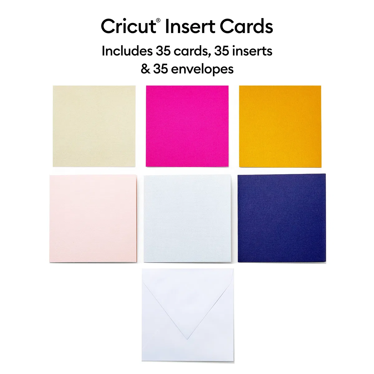 Cricut Kartenmatte - 2x2 | Für alle Cricut Kartengrößen & Insert Cards | Sensei | 12,1 cm x 12,1 cm | 35-Pack