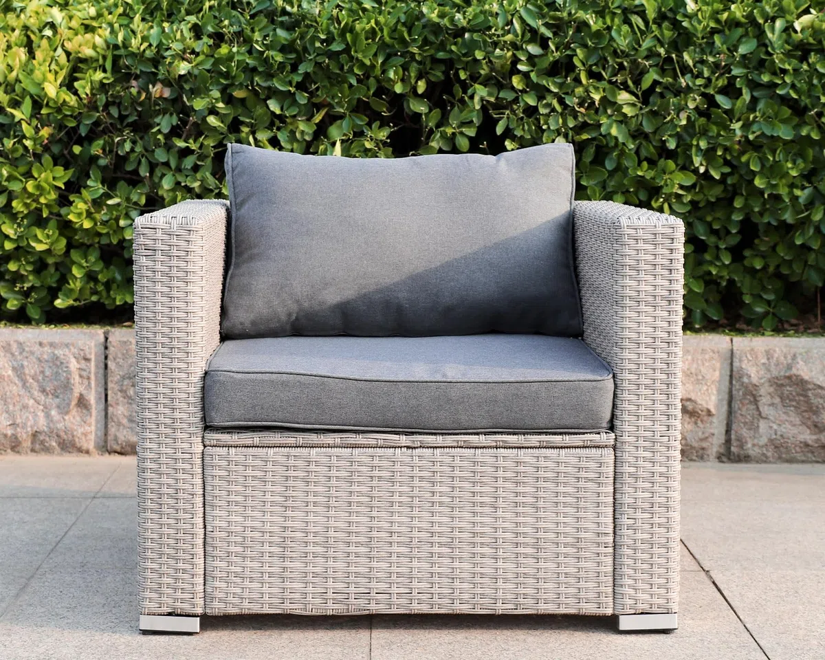 Premium Lounge Sessel Polyrattan Sofa Gartenmöbel Rattansessel 85 x 75 x 65 cm (BxTxH)