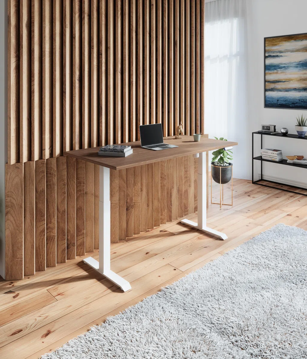Desktronic Tischplatte 180x80 cm Schreibtischplatte – Perfekt für höhenverstellbare Schreibtische, Esstische und mehr – Made in Europe – 25 mm stabile Tischplatte langlebig (Nussbaum)