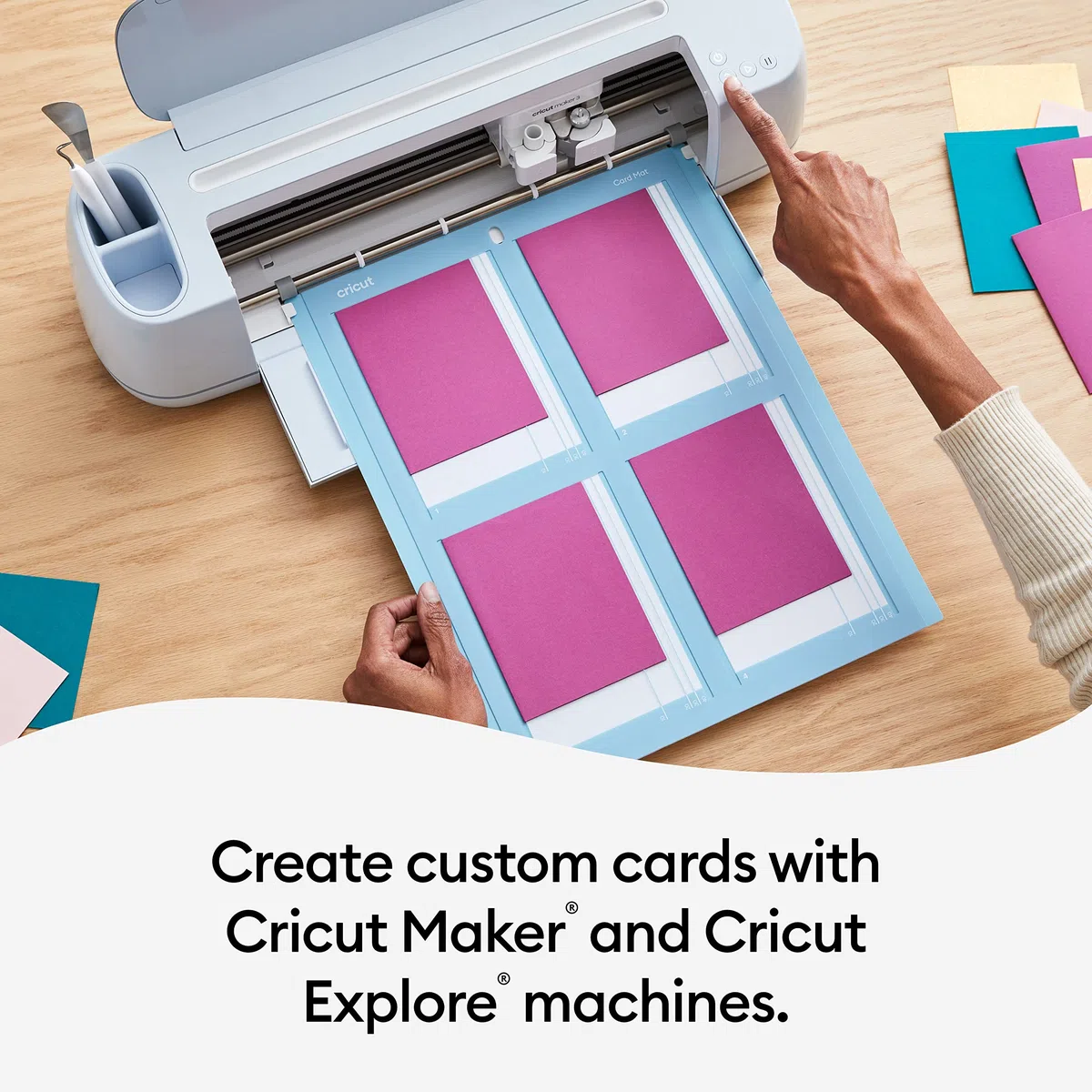Cricut Kartenmatte - 2x2 | Für alle Cricut Kartengrößen & Insert Cards | Sensei | 12,1 cm x 12,1 cm | 35-Pack