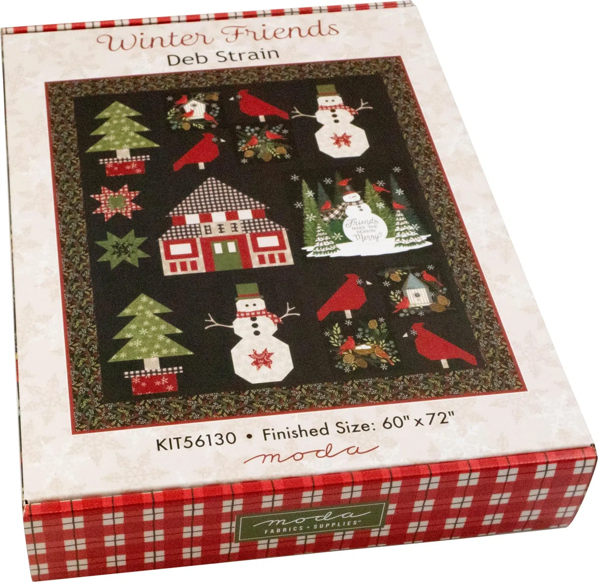 Deb Strain KIT56130 Steppdecken-Set für den Winter, Freunde des Waldes, Moda Fabrics