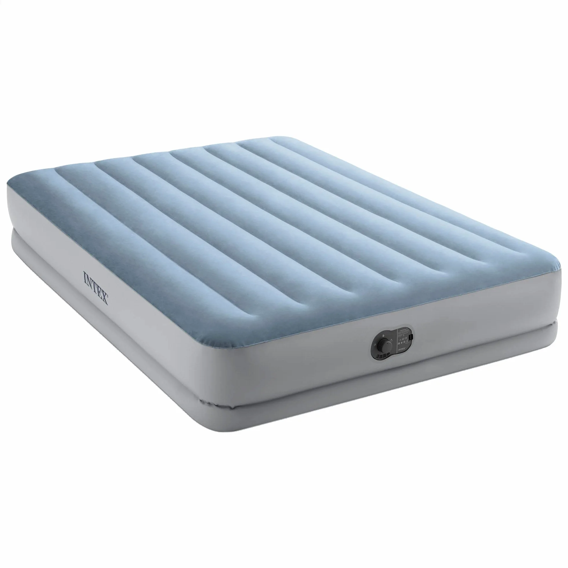 INTEX "Prestige Mid-Rise" Luftbett für 1 Person (152x203x36 cm) max. 272 KG – mit integrierter USB-Pumpe – Gästebett aufblasbares Bett Camping Matratze mit Fiber-Tech (64159)