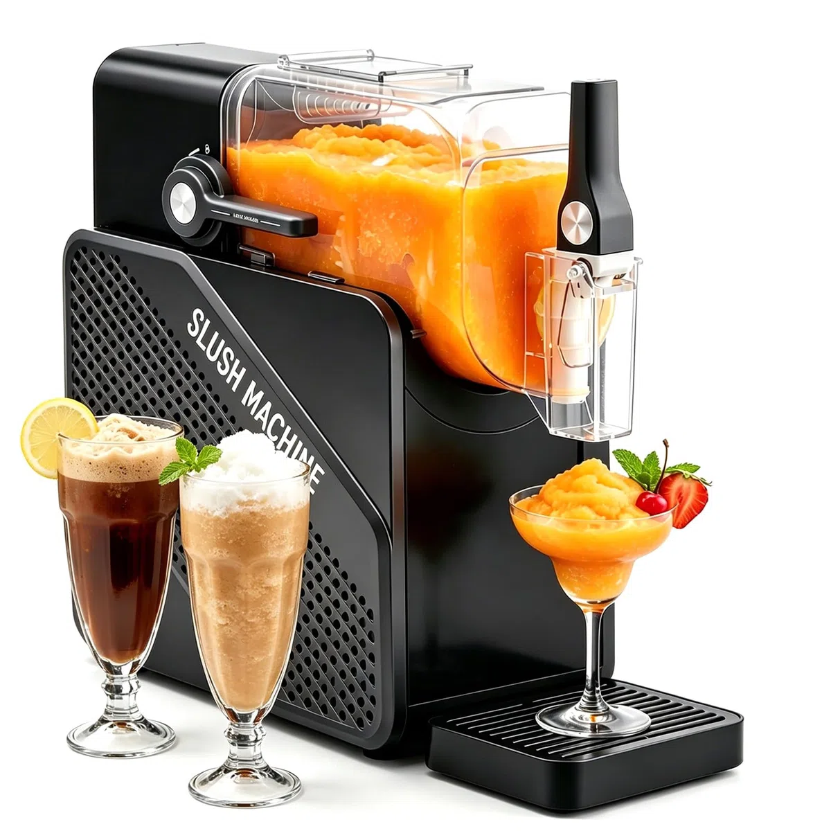 Slush-Maschine, 2,5 Liter, für gefrorene Getränke, Frappés und Milchshakes, 5 voreingestellte Programme, selbstreinigend