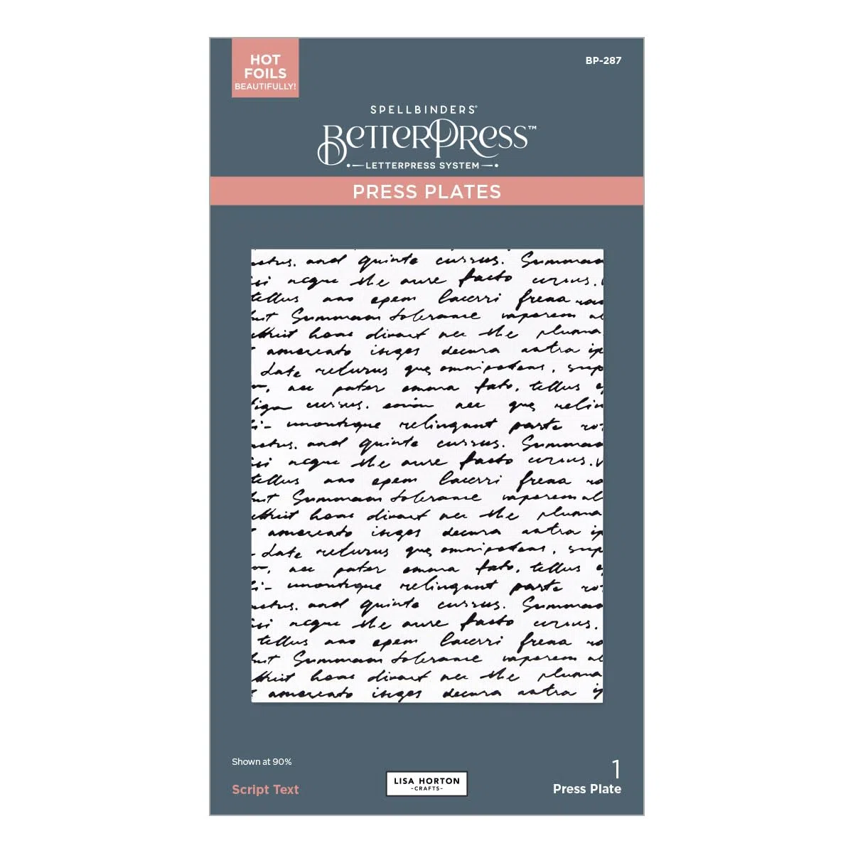 Spellbinders Script Text BetterPress Teller aus der Wildflowers Kollektion von Lisa Horton