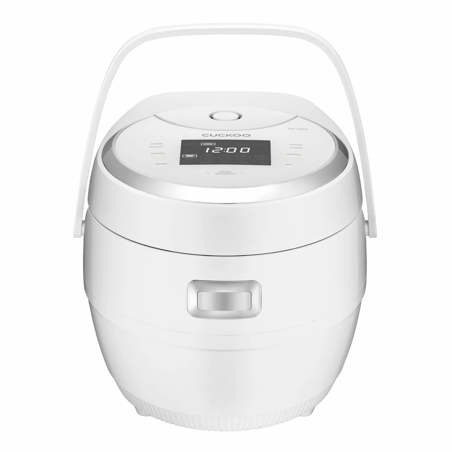 Cuckoo CR-1020F Reiskocher & Dampfgarer - 14 Programme, Turbo- & Warmhaltefunktion, Timer - Antihaft-Innentopf, Autoclean-Funktion - 1,8 l Kapazität (10 Portionen) - 890 W Leistung - Weiß