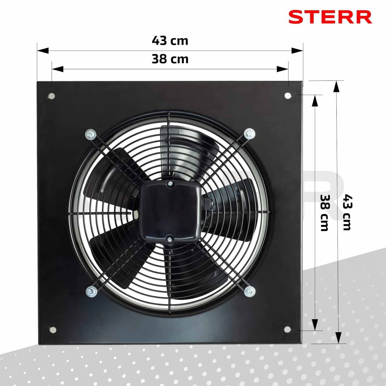 STERR Axialer Abluftventilator 300 mm Ventilator Wandventilator Industrieventilator - AXF300B