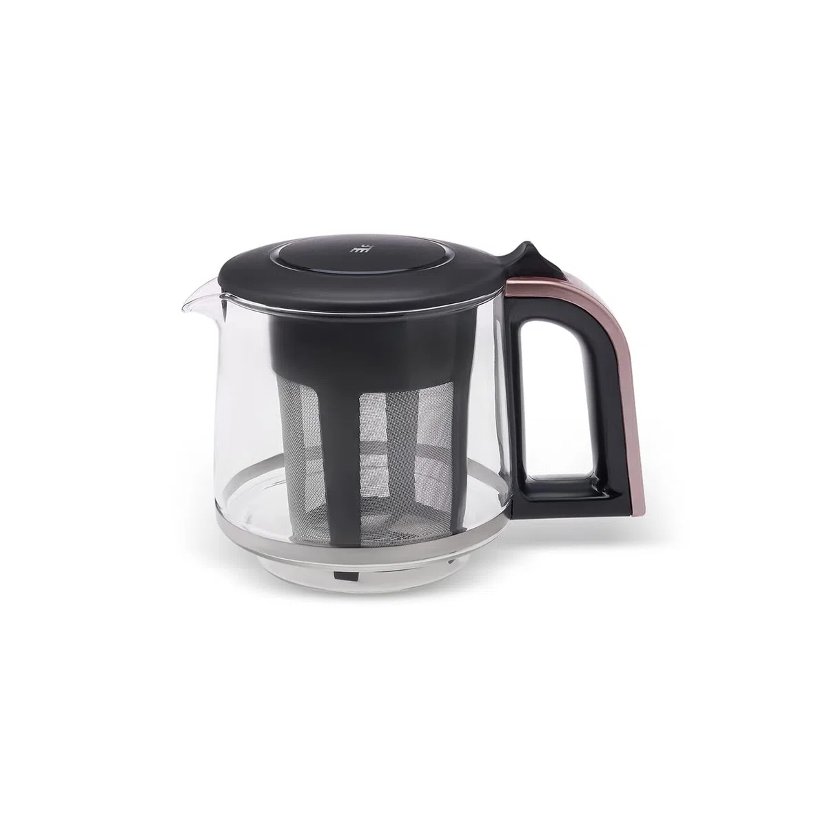 Karaca Çaysever 3-in-1 Glas-Teemaschine, Wasserkocher & Babynahrungswärmer, 1700W, Roségold, 0,8L Glasteekanne, 1,5L Wassertank, Englische Sprachfunktion, BPA-freing