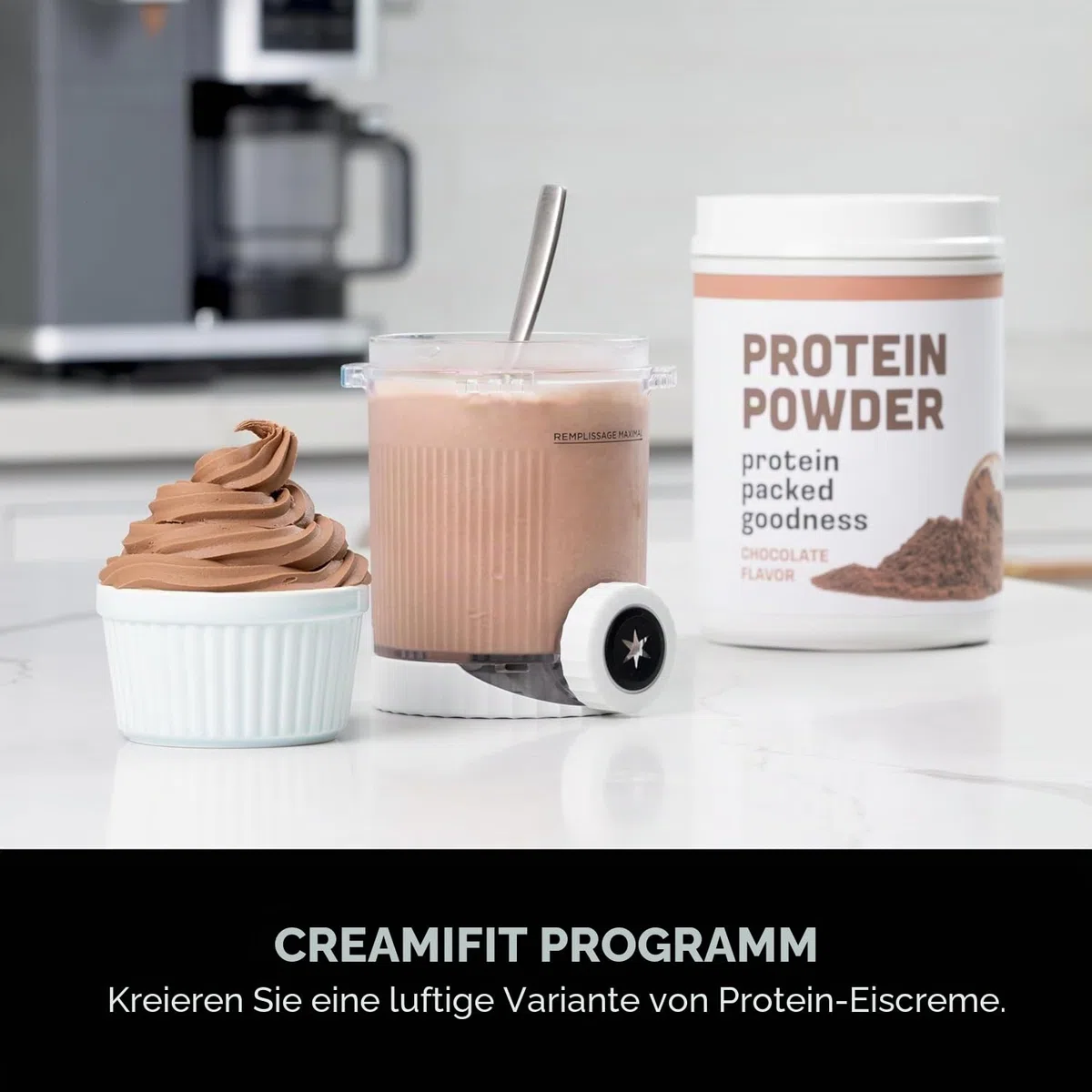 Ninja CREAMi Scoop and Swirl Soft Serve und Eismaschine mit 2x Dosen, 13 Funktionen, macht Eis, Softserve, Gelato, Sorbet, Milchshakes und mehr, Mix-In Option, Platinum Silver, NC701UK