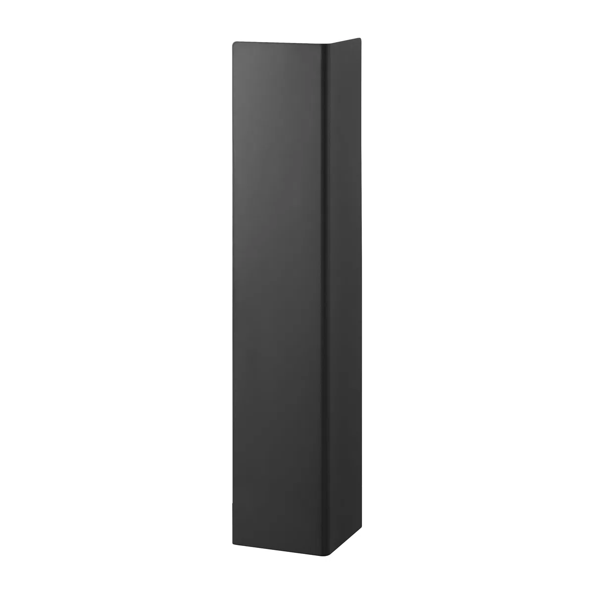 Yamazaki 1490 Tower Toilettenpapierhalter mit Rollen, schwarz, Stahl/Magnet, minimalistisch, 16 x 16 x 80,5 cm
