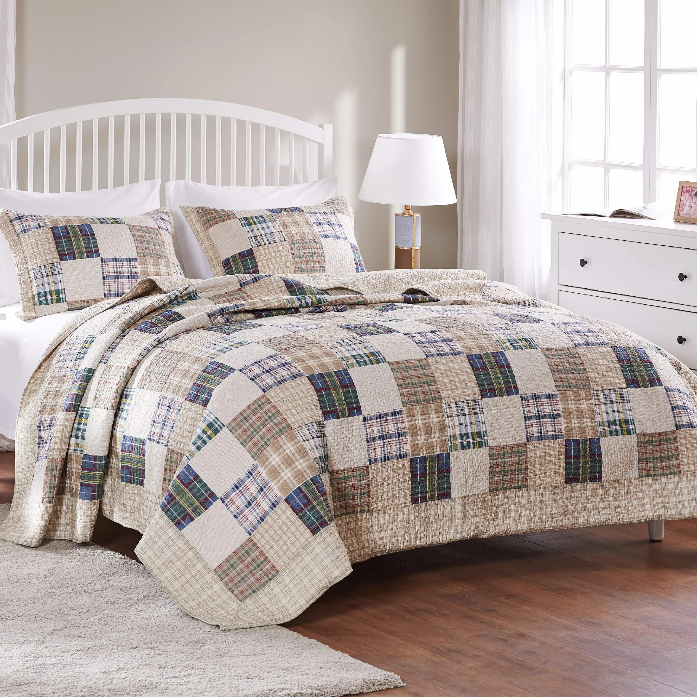 Greenland Home 2-Piece Oxford Quilt Set, Twin, Multicolor