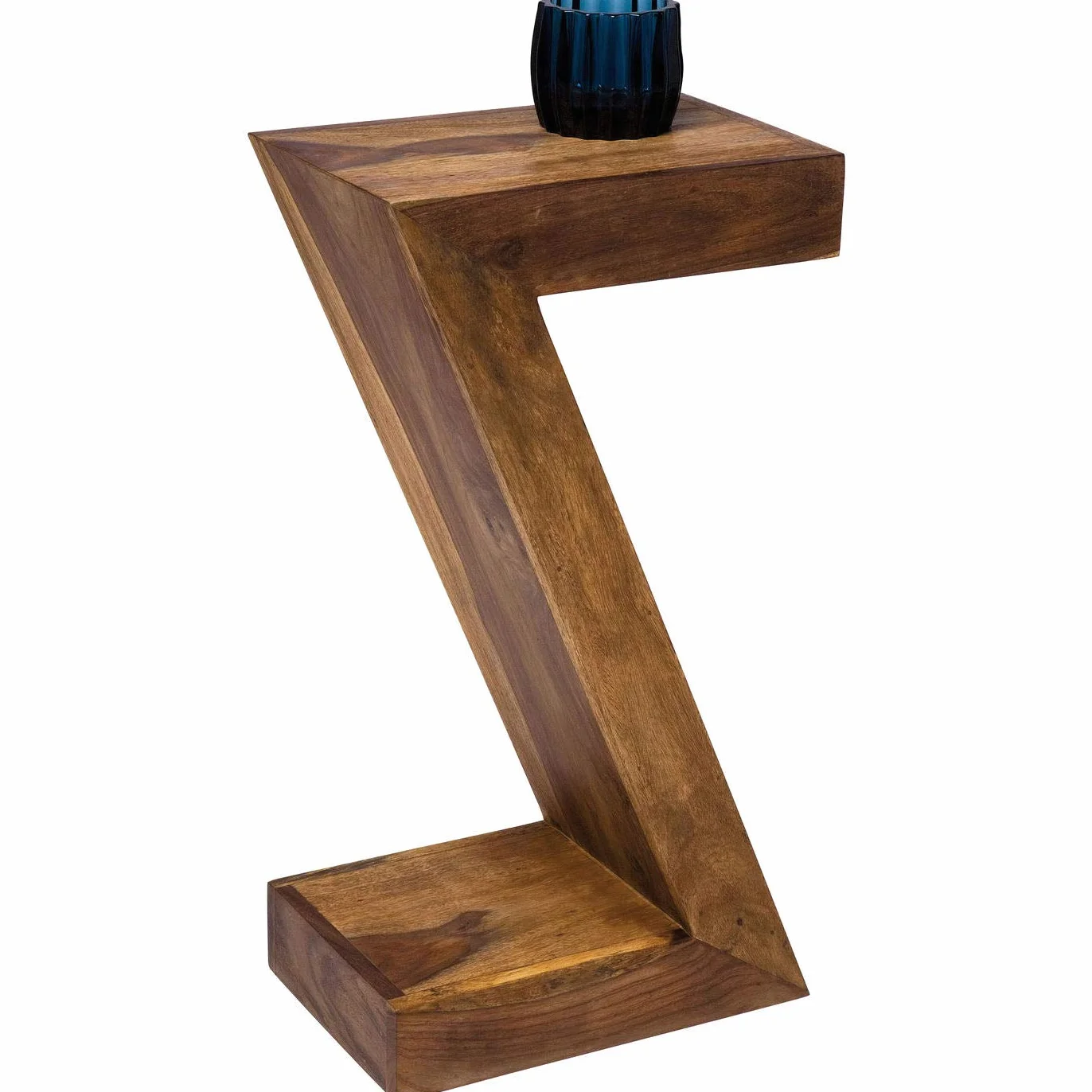 Kare Design Beistelltisch Authentico Z, Braun, Holz, Boho, Nachttisch, Couchtisch für Wohnzimmer, Schlafzimmer, Büro, 55x30x20cm (H/B/T)