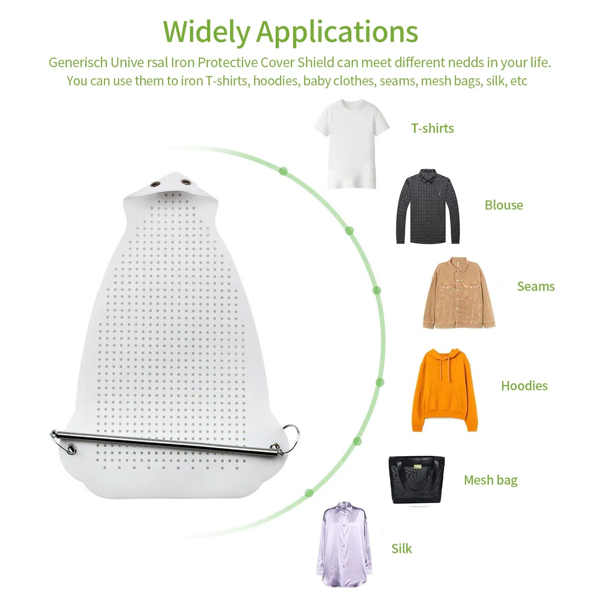 Iron Covers for Ironing, Electric Shoe Cover, Clothes Protector Accessory, Smooth Glide Sole Plate Shield, Heat Resistant Design, 1 Piece, Women, Wife, Friends, Mom, Adults 0.05cm/0.02 Inches,