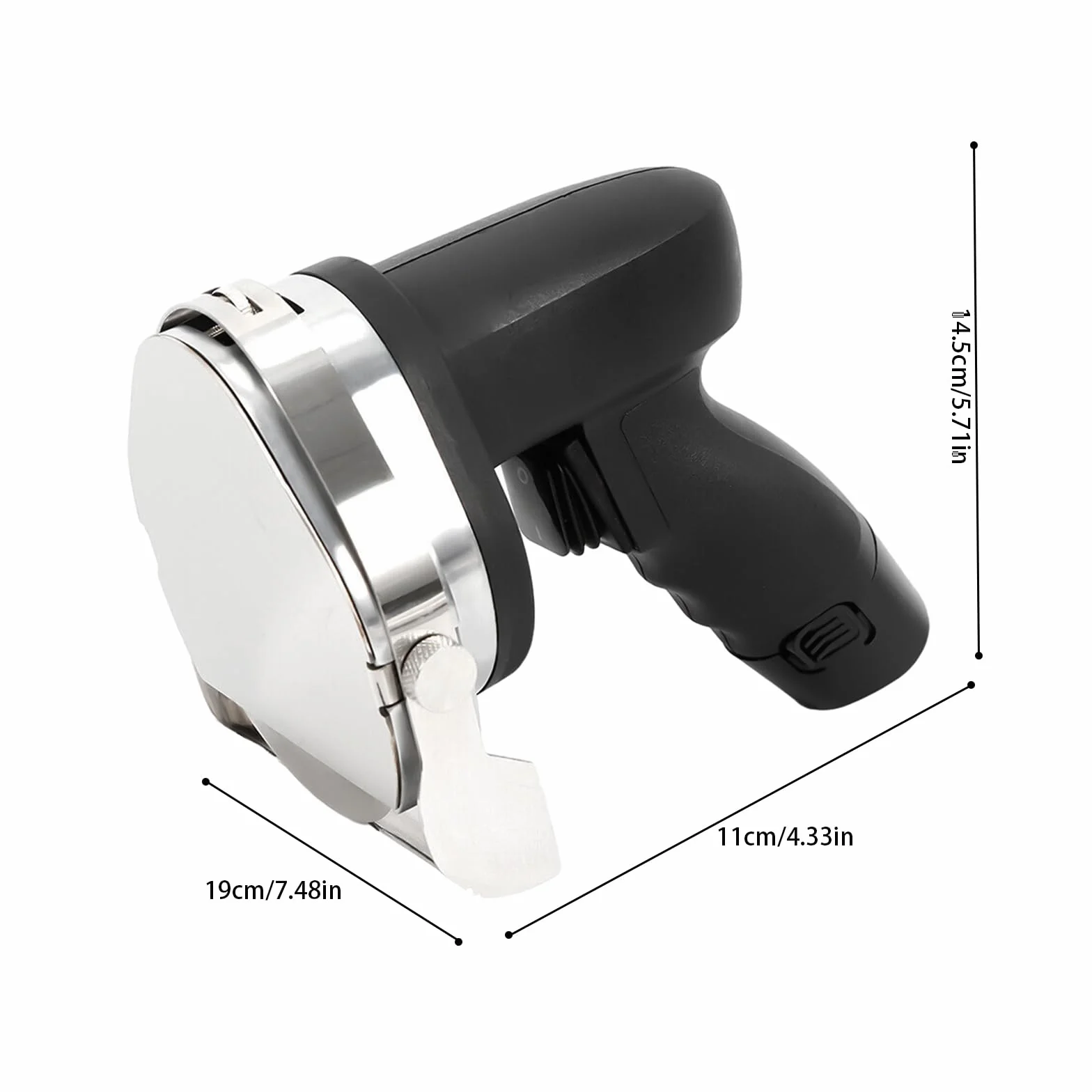 Dönermesser Elektrisch, 80W Gyrosmesser Kebabmesser, Dönerschneider Elektrisches, Profi Schneidemesser für Döner Cutter Dicke 0-8 mm, Wiederaufladbar und Kabellos