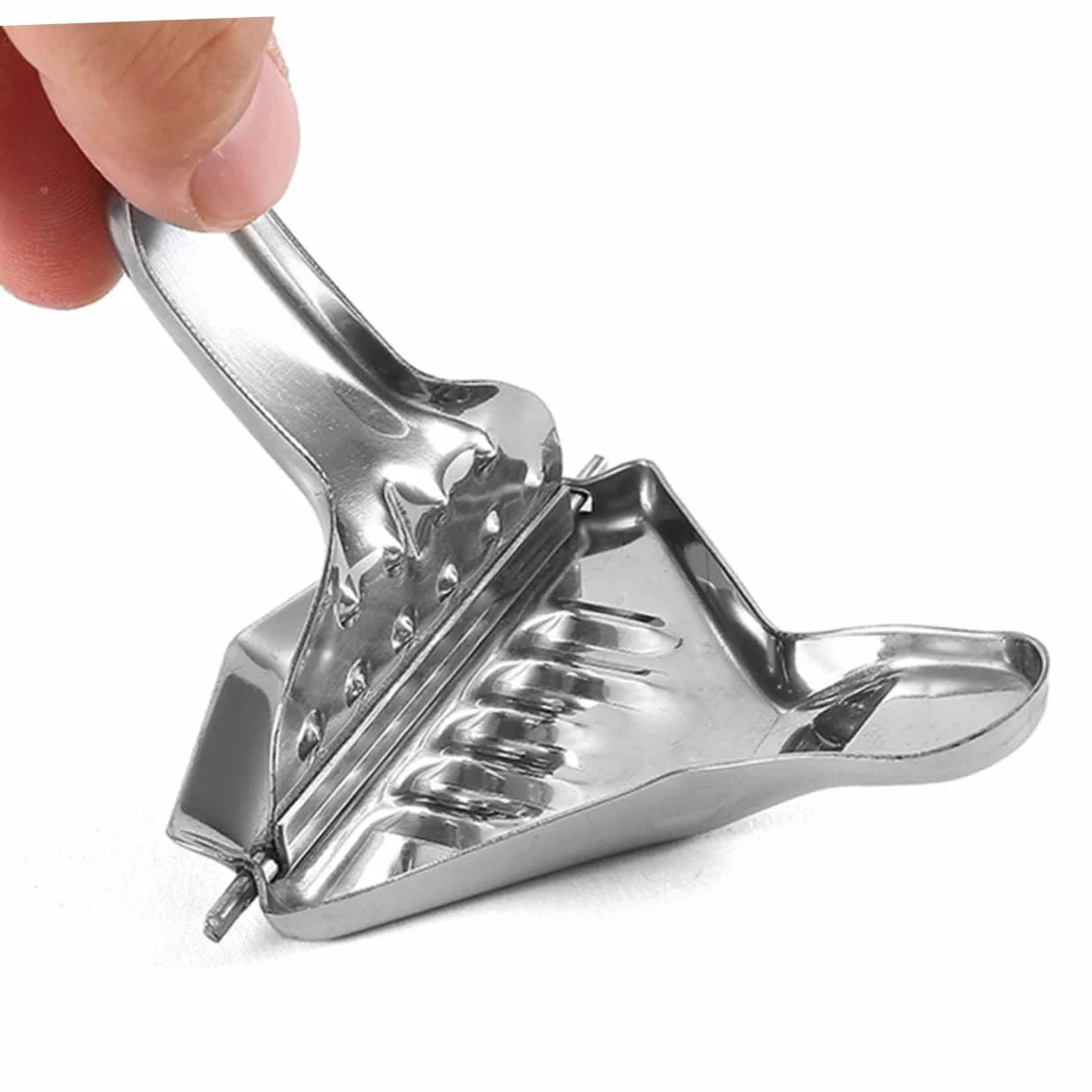 Zitronenschnitzelpresse,2 PCS Handbuch Entsafter Kleine Zitruspresse Handheld Zitronenpresse aus Edelstahl Orangenpresse Manuell Saft Wedge Werkzeuge Küche Zitronenkeilpresse