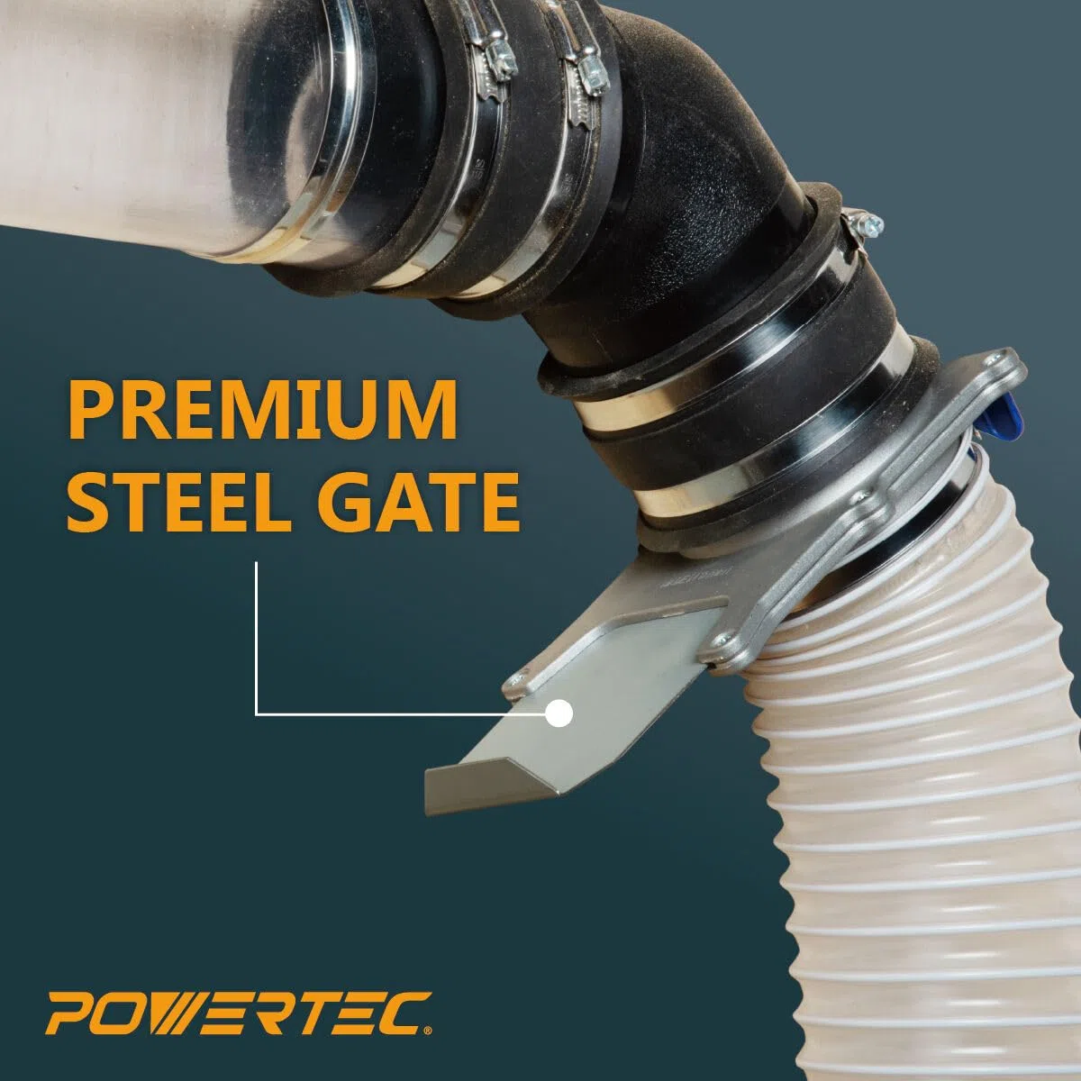 POWERTEC 70135V 10,2 cm Aluminium-Blastgitter für Vakuum-/Staubsammler