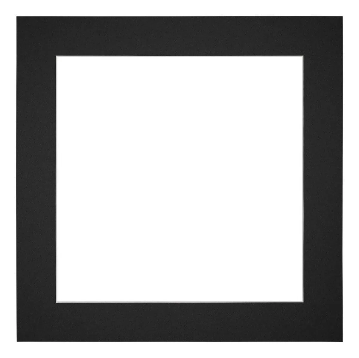 yd. Passepartout 40x40 cm für Fotogröße 30x30 - Schwarz - Museumkarton - Außenmaße 40x40 cm - Innengröße 30x30 cm