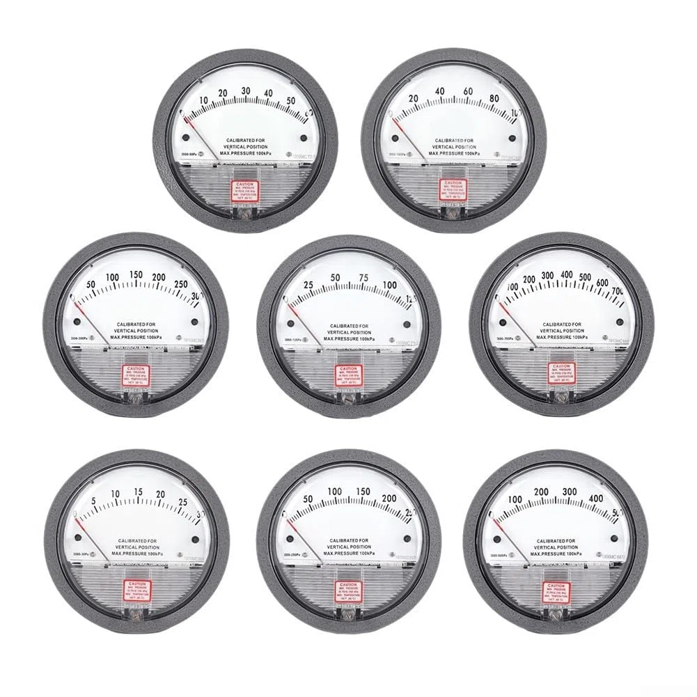 Barometer,Barometer Analog,Differenzdruckmessgerät Barometer Analog Mikromanometer Zeiger Luftmessgerät(0-30pa)