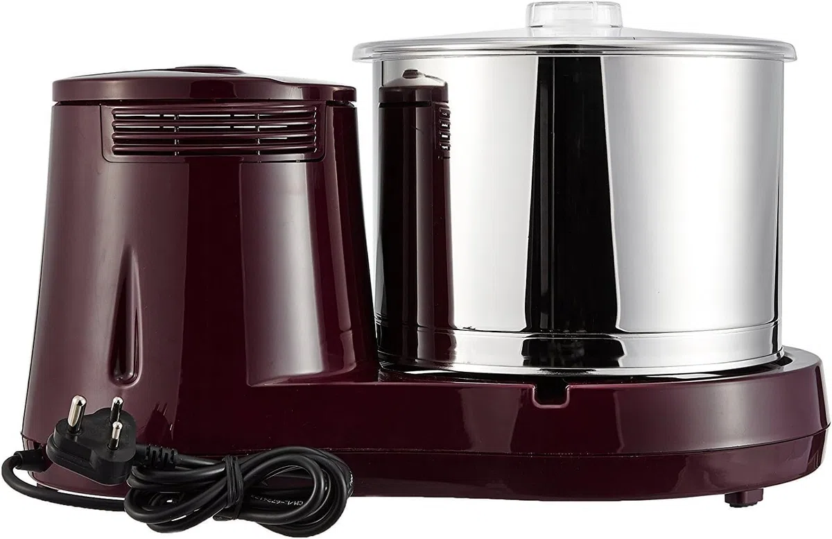 Butterfly Nashorn 2 Liter Tisch-Nassmühle (Kirsche) / Gratis Lieferung Nassmühle - Reismühle - Dhall Grinder - Getreidemühle - Curry Paste - Curry... (Indischer Stecker)