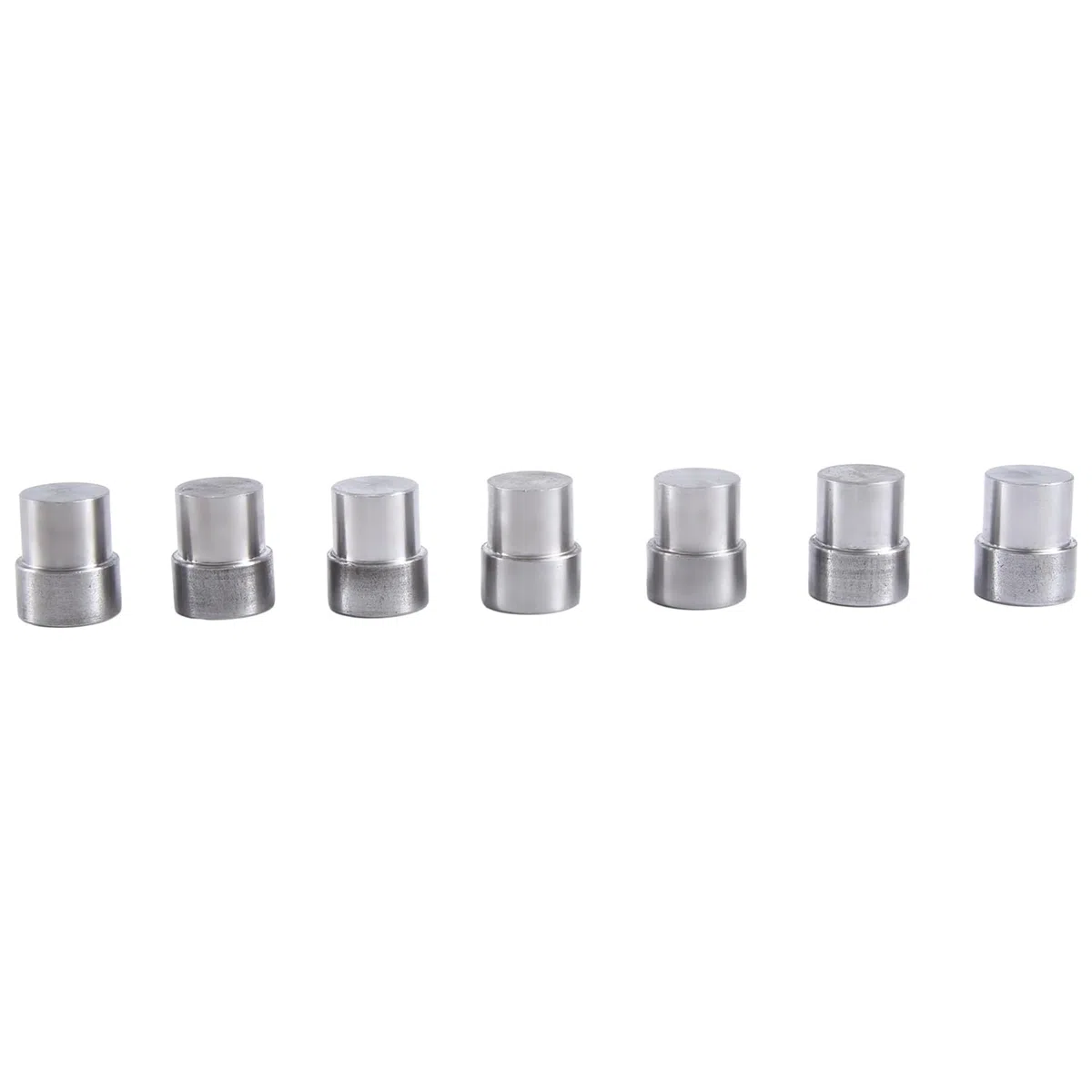 Doppelkappennieten-Formwerkzeug für Handpressmaschine, Größe 5 Mm, 6 Mm, 7 Mm, 8 Mm, 9 Mm, 10 Mm, 12 Mm, DIY-Bastelbedarf, Silber, 7 Sets