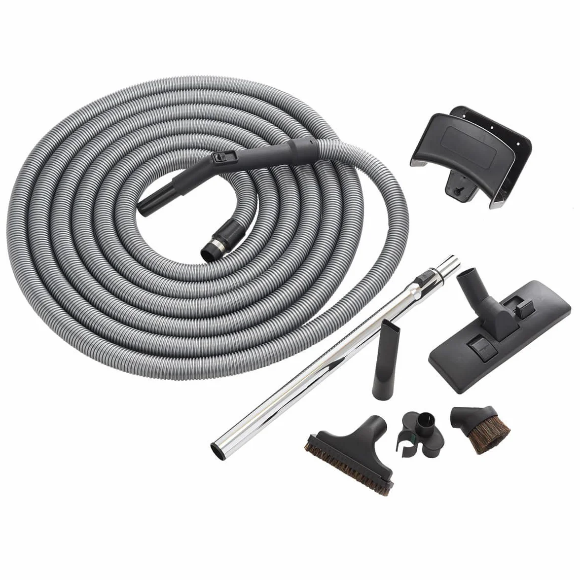 Schlauch-Set für Zentralstaubsauger mit Zubehör – Schlauch ohne Ein/Aus – 9 Meter – kompatibel mit Beam, AEG, Cyclovac, Duovac, Husky, Aertechnica, Sistem Air, Airblu und anderen Marken