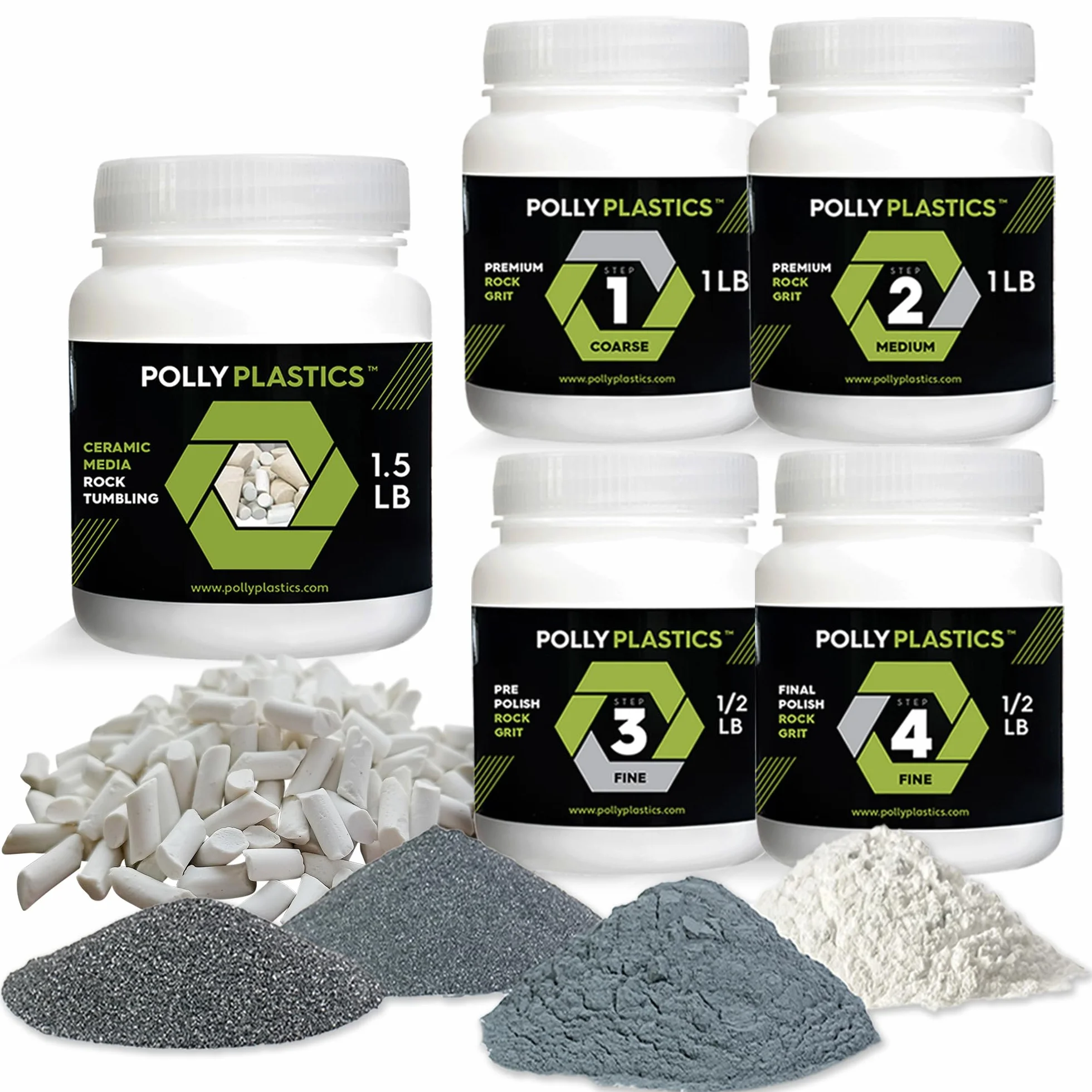 Polly Plastics Steinpolier-Kies und Keramikfüller (Gesamtgewicht 2 kg)