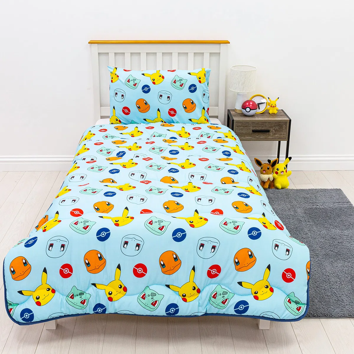Rest Easy Bettdecke für Einzelbett, ohne Bezug, waschbar, ideal für Reisen und Übernachtungen, 10,5 Tog, Pokemon