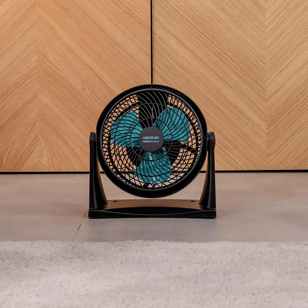 Cecotec Industrieller Bodenventilator EnergySilence 900 FloorFlow, 30 W, Durchmesser 22,6 cm, 2 Geschwindigkeiten, 3 aerodynamische Flügel, einfache Bedienung und maximale Sicherheit