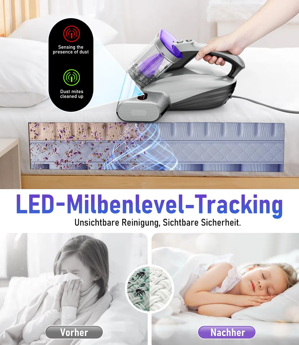 PEXCHO PM600 Milbensauger mit UV-Licht
