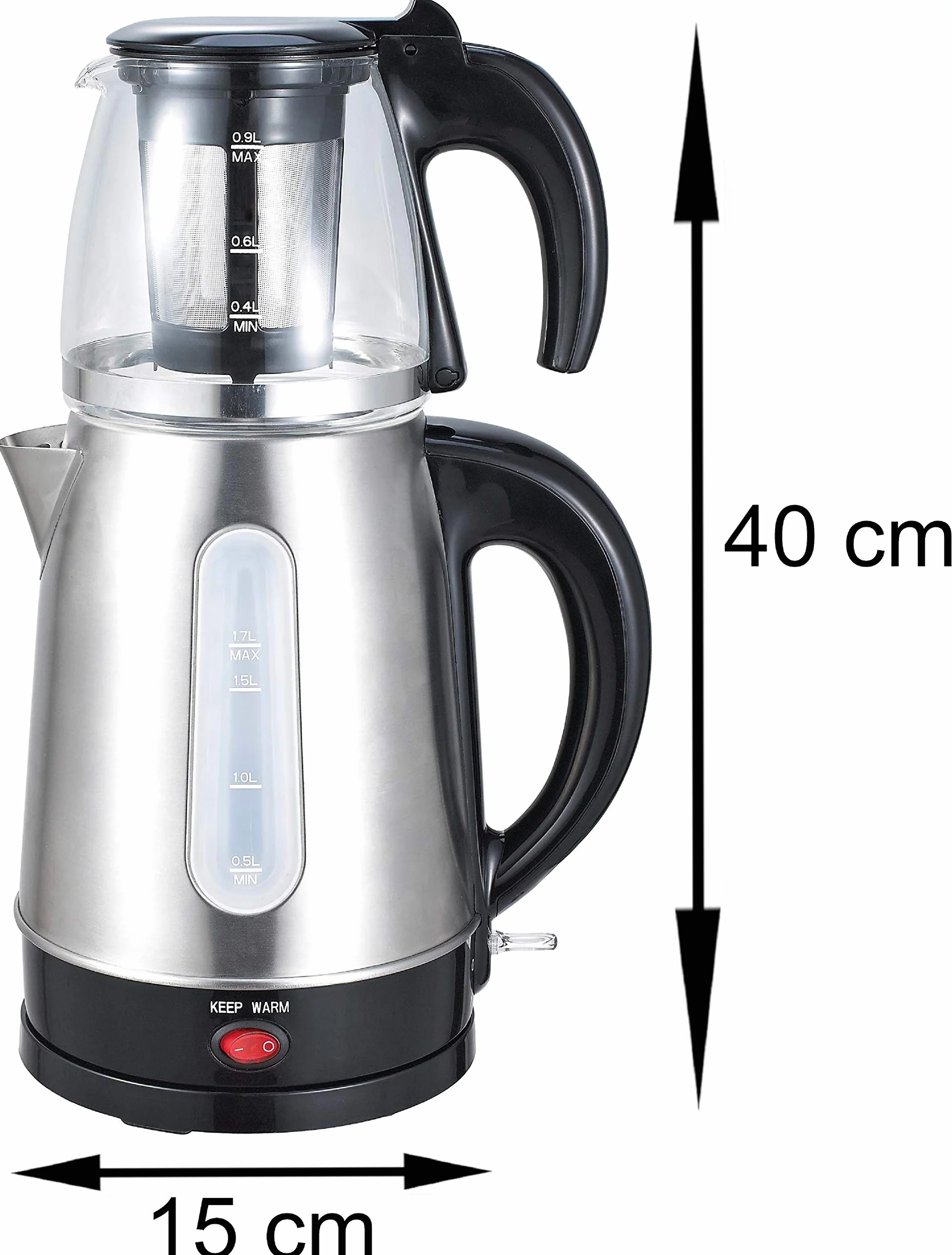 Teekocher | 100% BPA-Frei | 2200 Watt | Überhitzungsschutz | Kalkfilter | Sicherheitsglas | Teemaschine | Wasserkocher | Tea Maker | Water Kettle | Tee